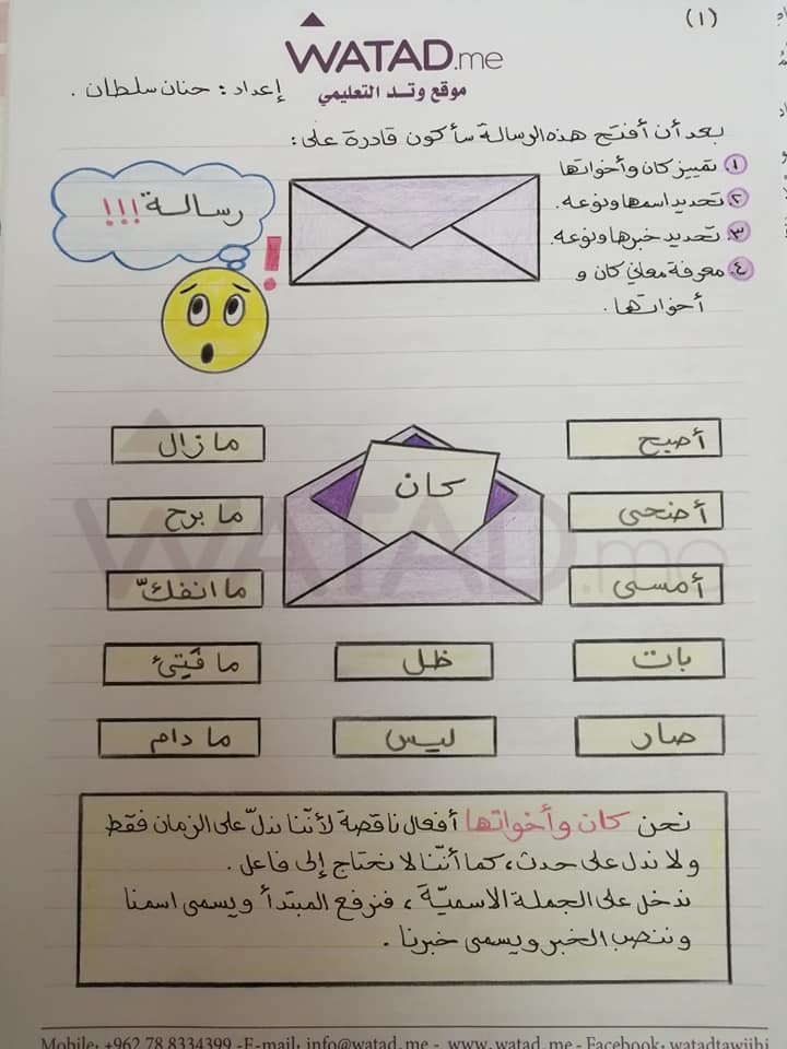 NDc1Nzc1MQ40401 بالصور شرح درس كان و اخواتها مادة اللغة العربية للصف التاسع الفصل الاول 2020